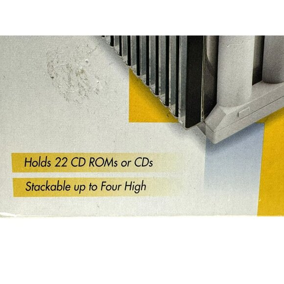 Fellowes Computerware Vintage CD Rack Holds 22 CDs Stackable Easy Snap Asembly - Picture 3 of 6